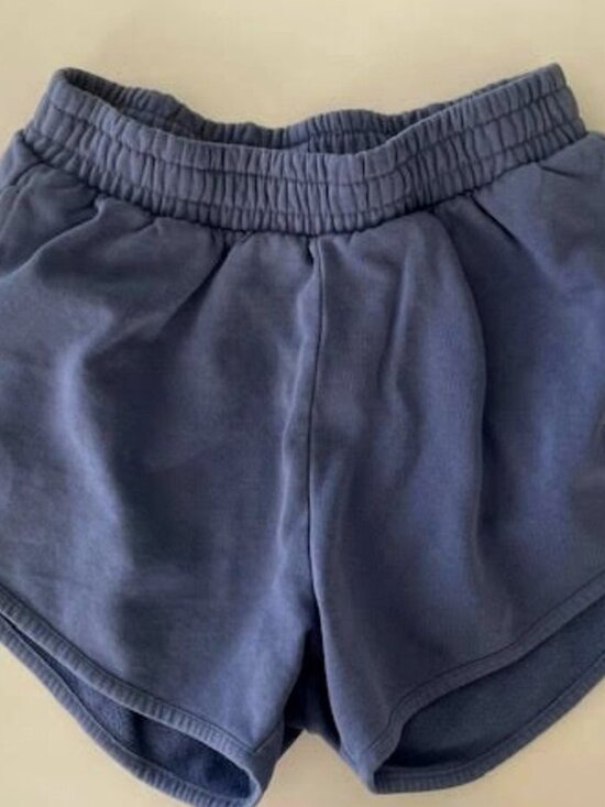Pants - Women's Training Sweat Shorts Small Blue